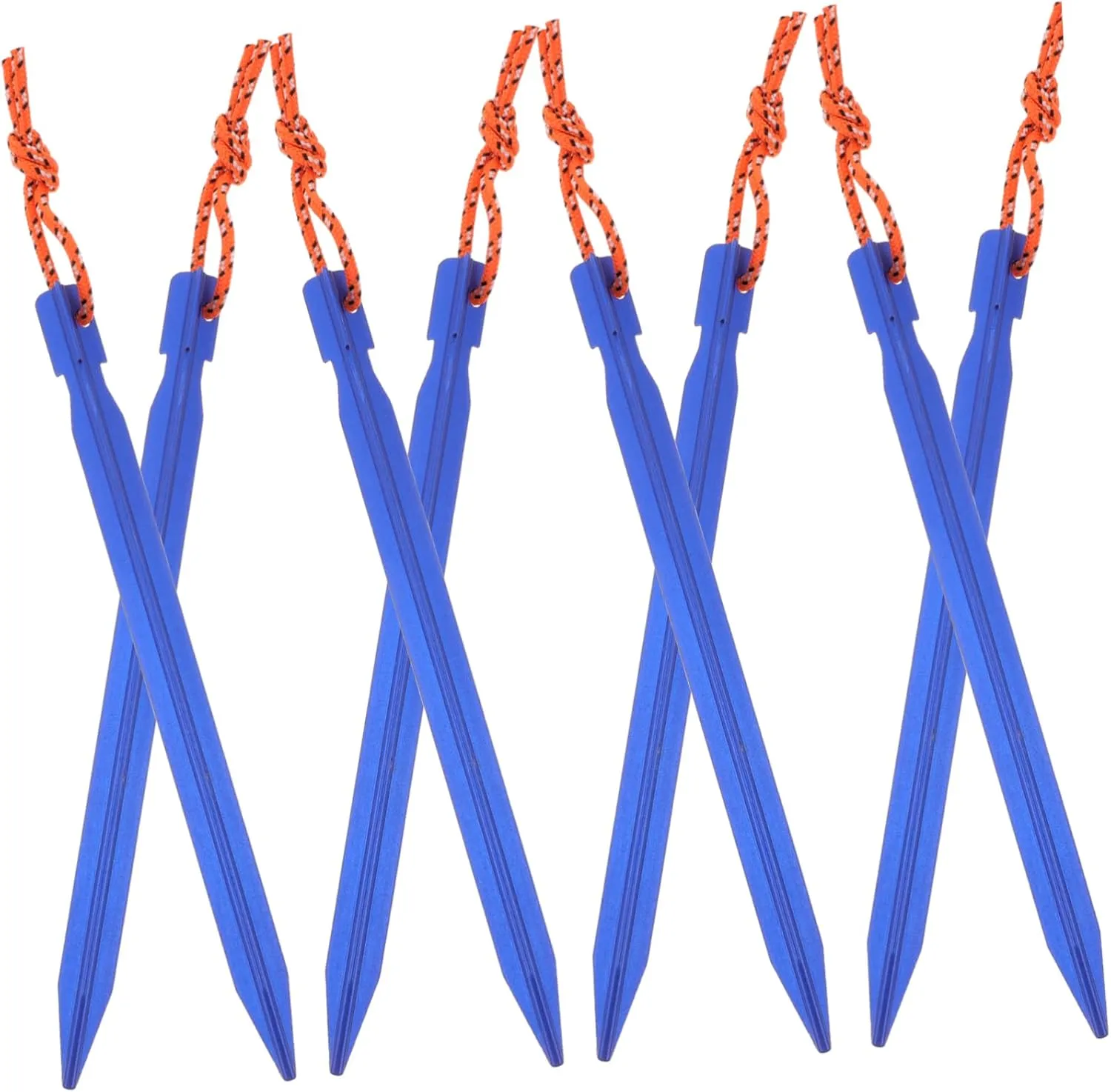 BESPORTBLE 8pcs Tent Pegs Camping Accessories Tent Heavy Duty Ground Stakes Metal Ground Spike Replacement Stakes Blue Aluminum Alloy