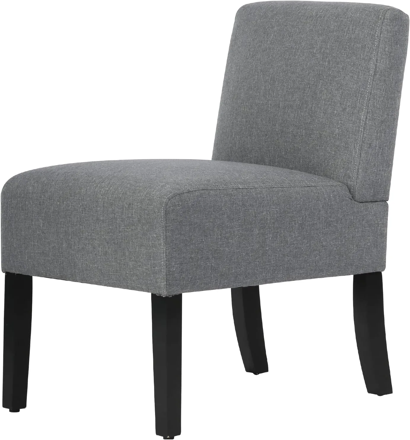 BestMassage Dining Chairs for Living Room Armless Chair Modern Design Fabric Armless Contemporary Accent Dining Chairs Sofa with Solid Wood Legs