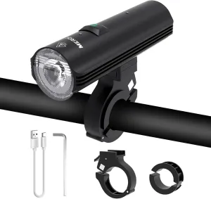 Bicycle Light Set - Front and Rear LED Headlight with 5 Modes, IP66 Waterproof, Mounting Bracket for Night Safety Riding