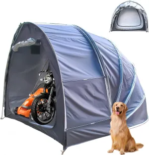 Bicycle Tent Hanging 2 in 1 Outdoor Bike Storage with Double Doors for 2-5 Bikes Outdoor Bike Storage Shed Storage Sheds,Black