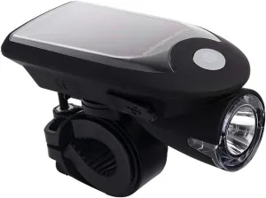 Bike Light Led USB Rechargeable Bike Light Headlight Solar Energy Bicycle Front Light Waterproof with 360 Degree Rotating Mount