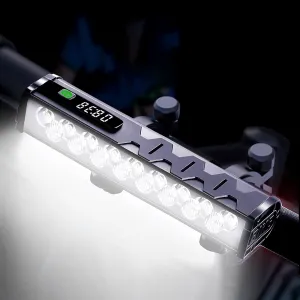 Bike Lights, 17 LED 3800 Lumen Bicycle Light with 4 Modes, 10000mAh USB Rechargeable Bike Light, Bike Headlight with Digital Power Display, Wide Beam Bike Lights for Night Riding