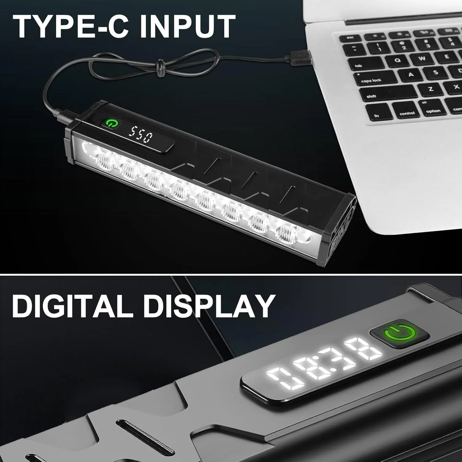 Bike Lights, 17 LED 3800 Lumen Bicycle Light with 4 Modes, 10000mAh USB Rechargeable Bike Light, Bike Headlight with Digital Power Display, Wide Beam Bike Lights for Night Riding