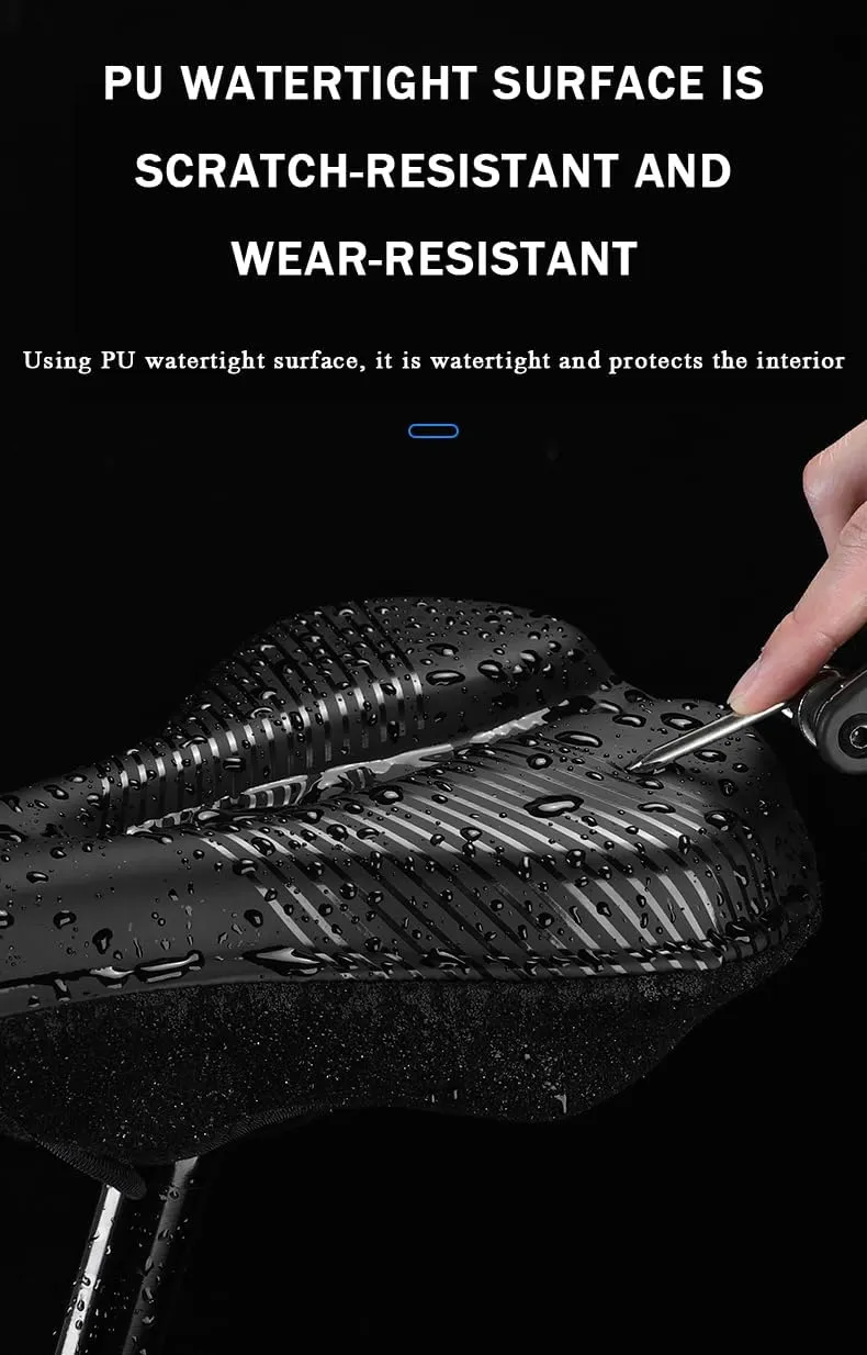 Bike Seat Cushion for RadRover 5 Step-Thru, Memory Foam & Gel Padded Cover Bicycle Seat for Men Women Shock-Absorbing Comfort Bike Seat Pad,A