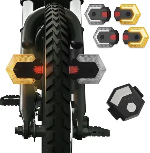 Bike Tail Light with Turn Signals, USB Rechargeable Bike Turn Signals Front and Back, Wireless Remote Control Bicycle Turn Signals for Bicycles, Electric Bikes, Scooters, Motorcycles