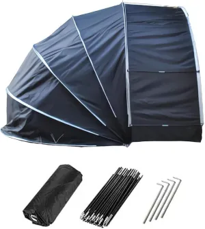 Bike Tent Hanging 2 in 1 Motorcycle Tent for 2/3/4/5 Bikes or 1 Motorcycle Storage Tents Storage Sheds,Black