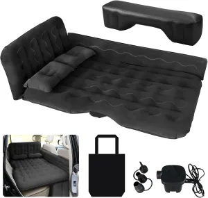 Black SUV Air Mattress - Inflatable, Portable, Foldable Car Bed for Back Seat Sleeping