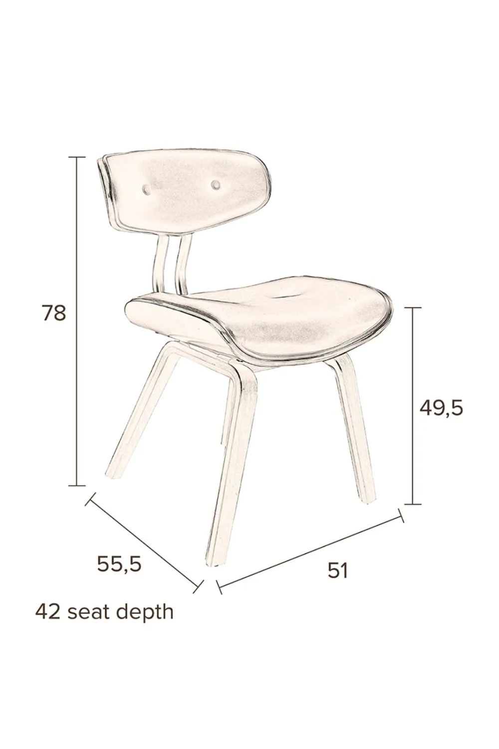 Black Tufted Dining Chair | Dutchbone Blackwood