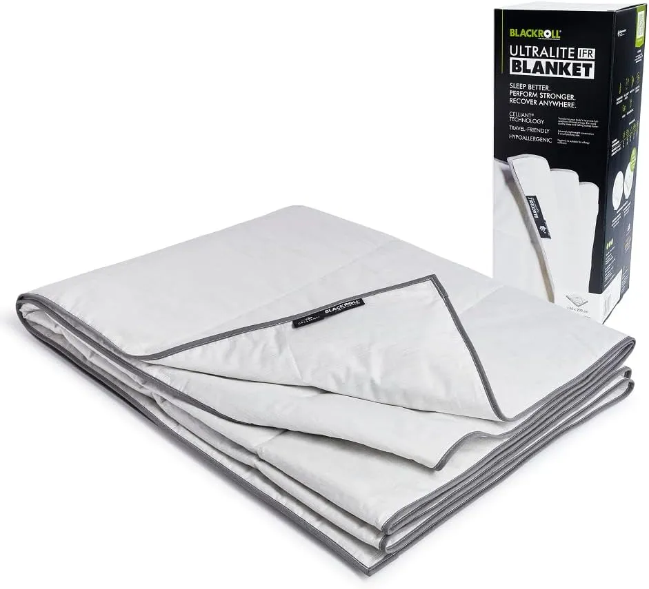 Blackroll - Ultralite Recovery Blanket, Soft, Breathable, Lightweight, Compact Sleeping Quilt for Outdoors, Hiking, Camping, and Bug Out Bag, Included Travel Bag for Easy Storing, Light Grey