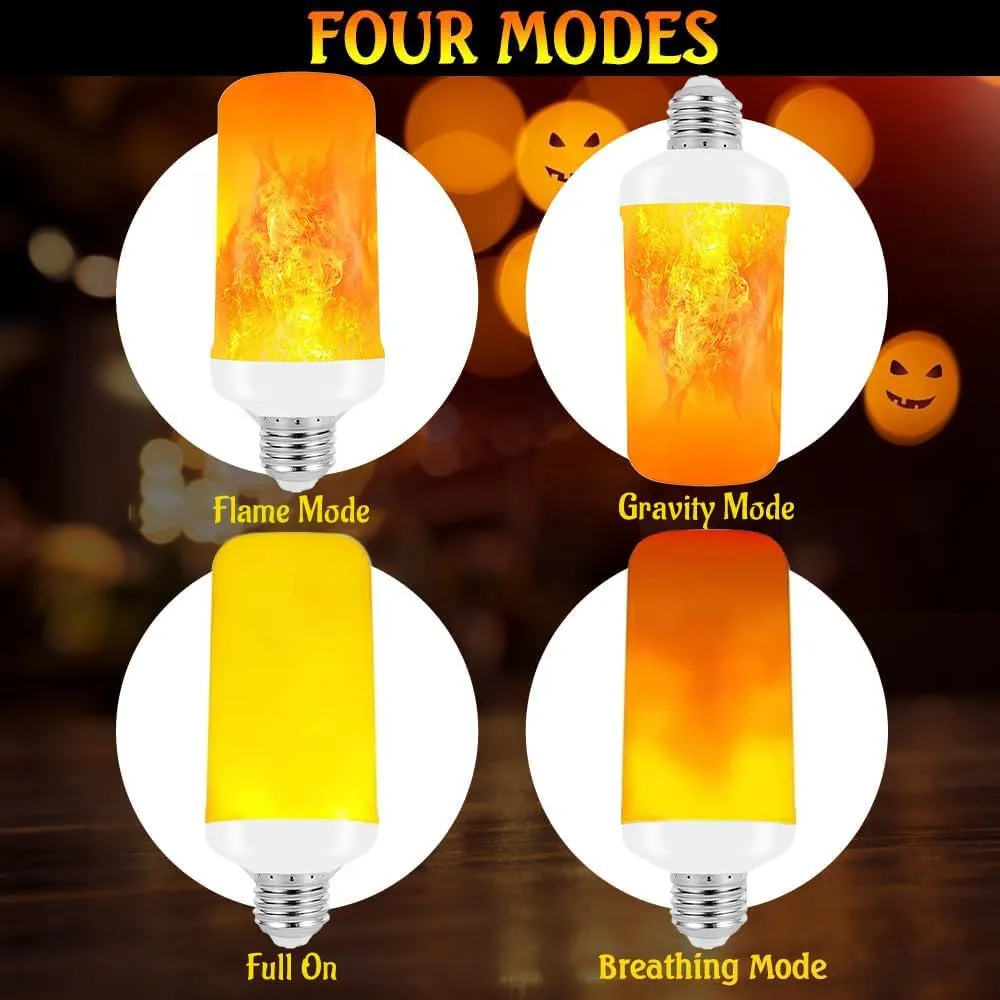 BLUEYE Rechargeable Flame Light Bulbs,Remote Control,3 Timer,5V/1A Charging,Flickering Fire Effect,Gravity for Upside Down,Flameless Candles for Halloween Christmas Home Decor,Non-Hardwired,2Packs