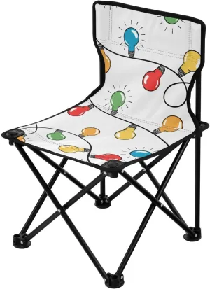 Bolaz Portable Folding Camping Chair for Adults -Colorful Illumination，Ultralight Folding Camping Chair for Camping, Hiking, and Fishing Gear