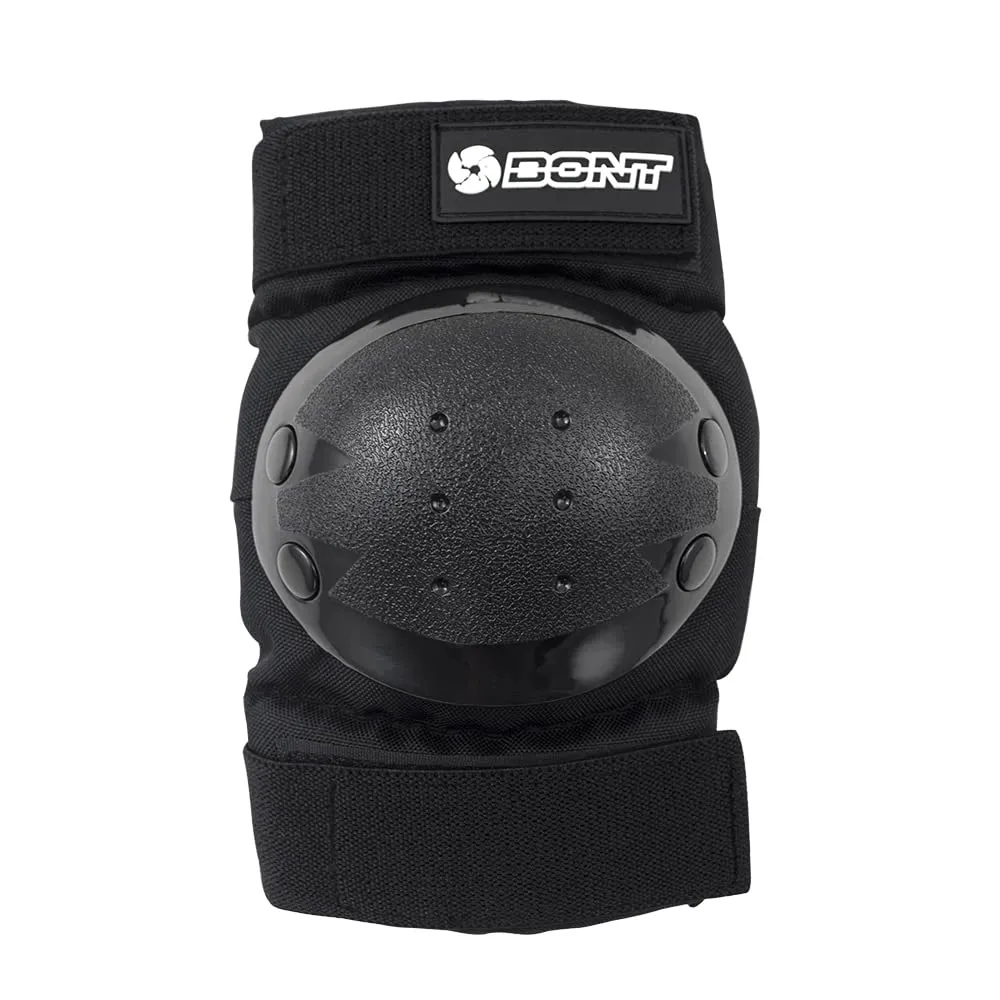 Bont Skates Kids Black Protective Pads Set with Knee, Elbow and Wrist Guards for Inline, Roller Skate (Black, L)
