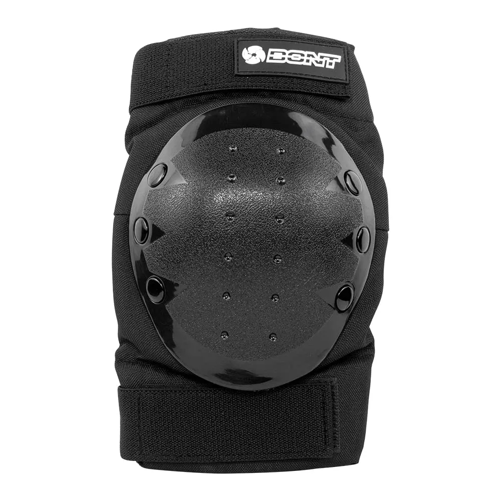 Bont Skates Kids Black Protective Pads Set with Knee, Elbow and Wrist Guards for Inline, Roller Skate (Black, L)