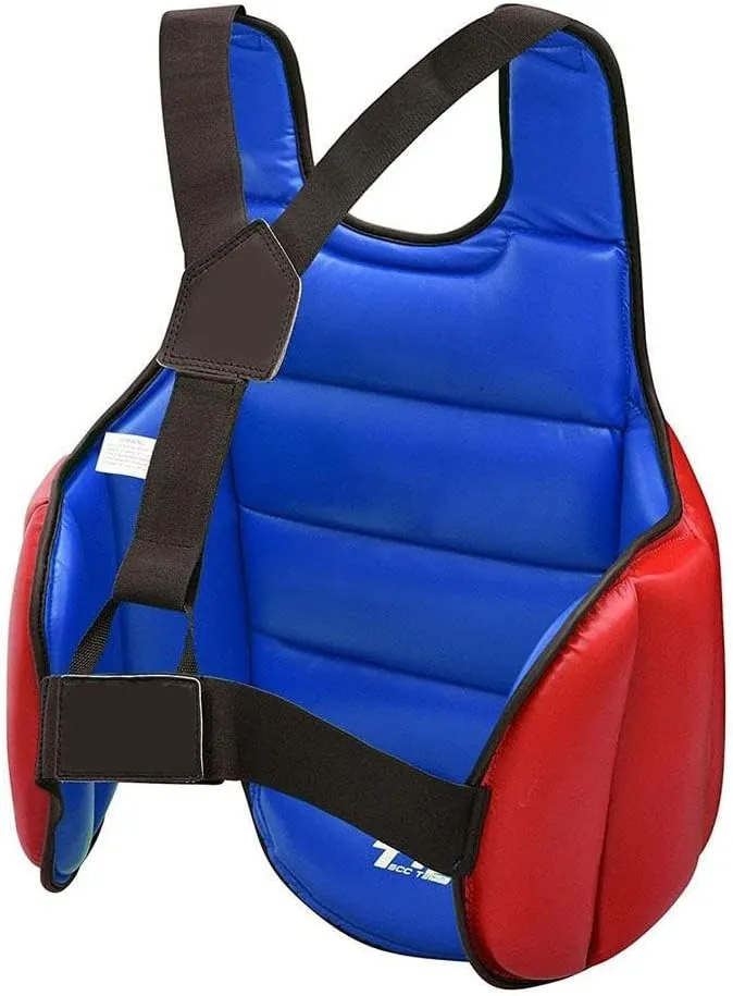 Boxing Body Protector Reversible, Boxing Chest Guard Kickboxing Muay Thai Body Protector, Training Heavy Punching, Adjustable Strike Shield Martial Arts Upper Belly Ribs Protection Pad
