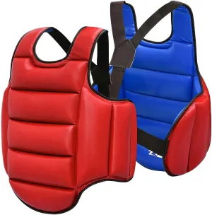 Boxing Body Protector Reversible, Boxing Chest Guard Kickboxing Muay Thai Body Protector, Training Heavy Punching, Adjustable Strike Shield Martial Arts Upper Belly Ribs Protection Pad