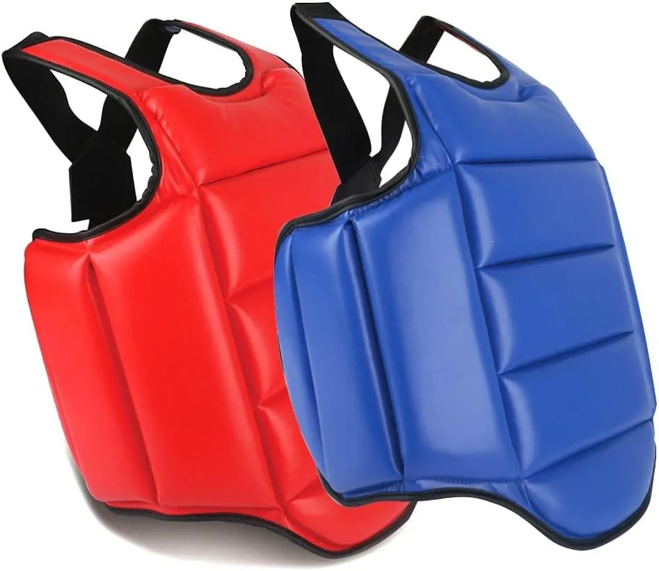 Boxing Body Protector Reversible, Boxing Chest Guard Kickboxing Muay Thai Body Protector, Training Heavy Punching, Adjustable Strike Shield Martial Arts Upper Belly Ribs Protection Pad