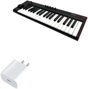 BoxWave Charger Compatible with IK Multimedia iRig Keys 2 Pro - PD GAN miniCube (30W), 30W Tiny PD GAN Type-C Wall Charger - Winter White