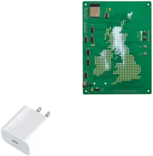 BoxWave Charger Compatible with Traintrackr UK and Ireland Map Trackr - PD GAN miniCube (30W), 30W Tiny PD GAN Type-C Wall Charger - Winter White