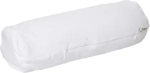 Bucky Millet Filled, Bed Pillow and Pillow Cover, Bolster Pillow (6.5 x 16"), White