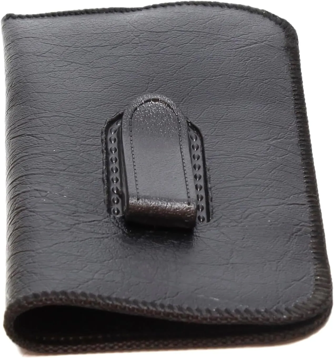 Calabria S-41 Soft Slim Slip In Eyeglass Case w/Pocket Belt Clip PU Leather Mens Womens Glasses Holder Pouch Sleeve Storage