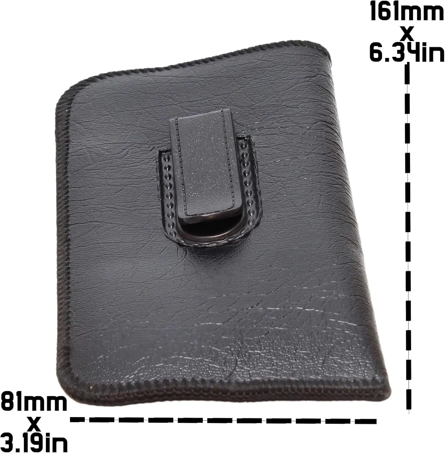 Calabria S-41 Soft Slim Slip In Eyeglass Case w/Pocket Belt Clip PU Leather Mens Womens Glasses Holder Pouch Sleeve Storage