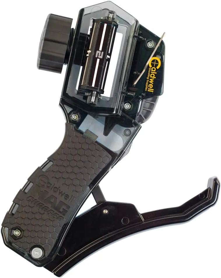 Caldwell Universal Pistol Loader with Adjustable Magazine Setting and Multi-Caliber Operation for Easy Loading Single and Double Stack Magazines for Target Shooting, Competition, and Range