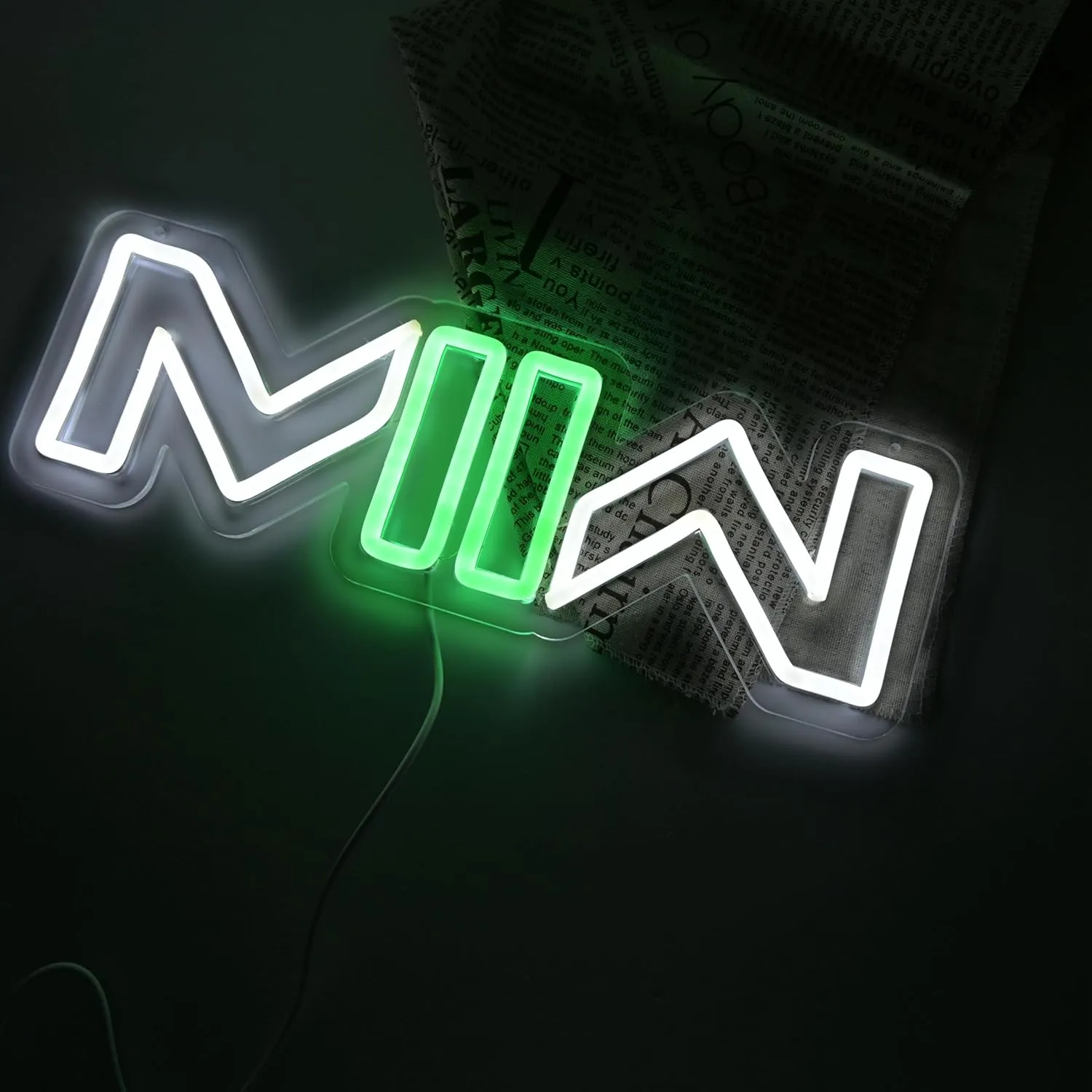 Call Duty Neon Sign,MW2 Neon Signs For Wall Decor Led Sign Neon Lights for Gaming Boys Room Man Cave Decor, Living Room, Party USB Powered with Dimmer 15 * 4.9IN