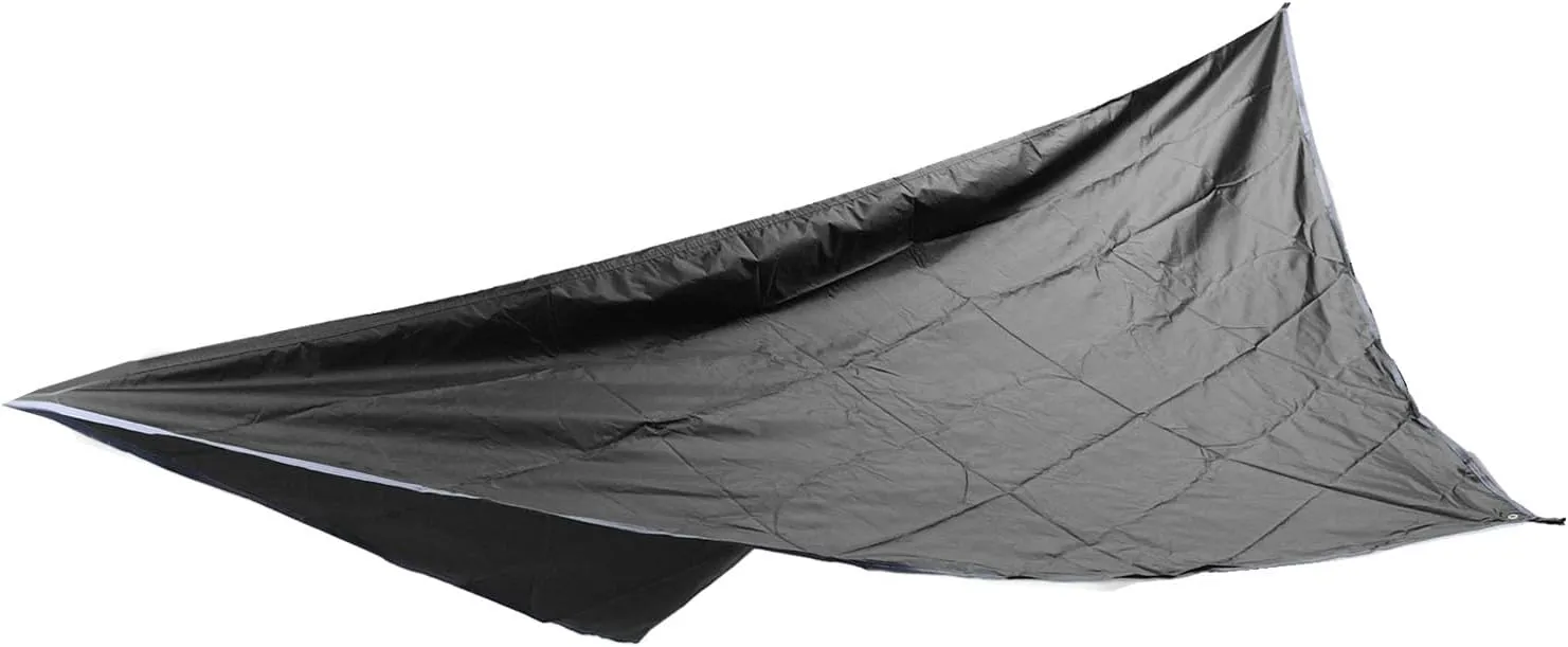 Camping Canopy, Watertight Lightweight Tent Tarp with Windproof Rope for Outdoor Activities, 210T Polyester (Black)