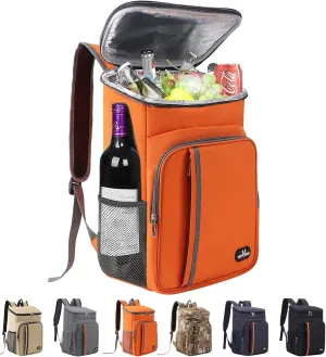 Camping Cooler Backpack 25 Cans, Leak Proof Insulated Thermal Bag, Beach Travel Picnic Lunch Backpack for Men Women