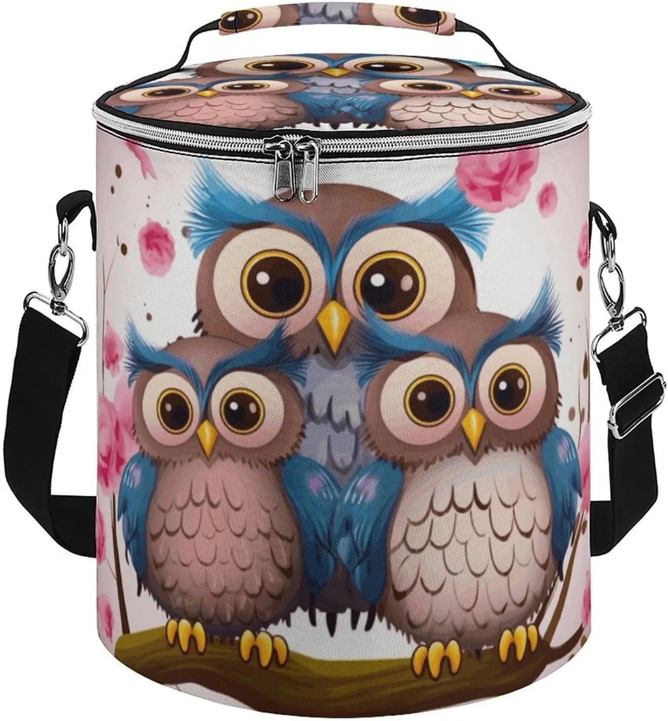 Camping Cooler Bag, Cute Owls Print Portable Ice Pack Outdoor Cooler Bag Picnic Cooler Bag Foldable Cooler Bag, style