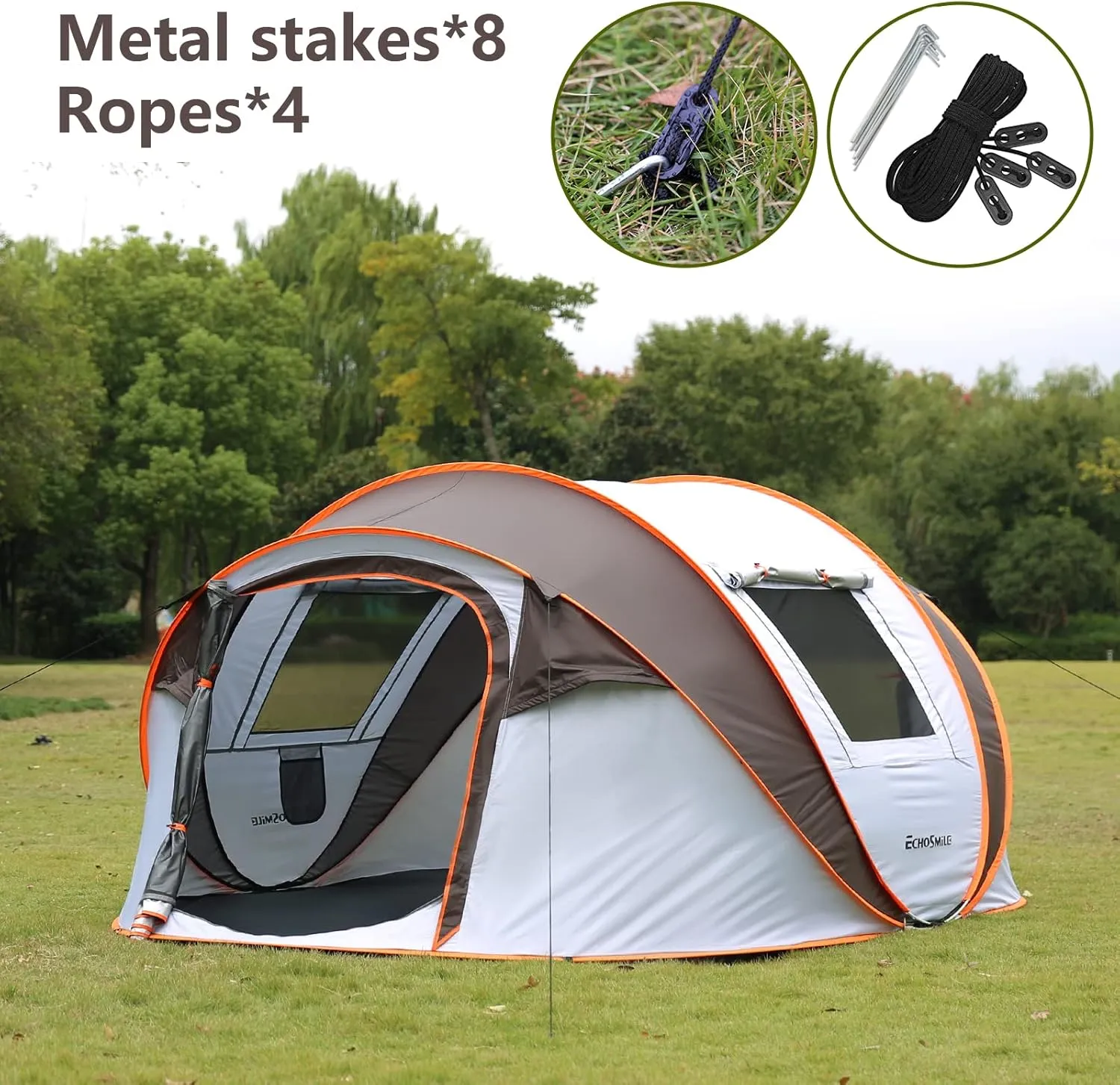 Camping Dome Tent is Suitable for 2/3/4/5 People, Waterproof, Spacious, Portable Backpack Tent, Suitable for Outdoor Camping/Hiking and Outdoor, Portable Tent