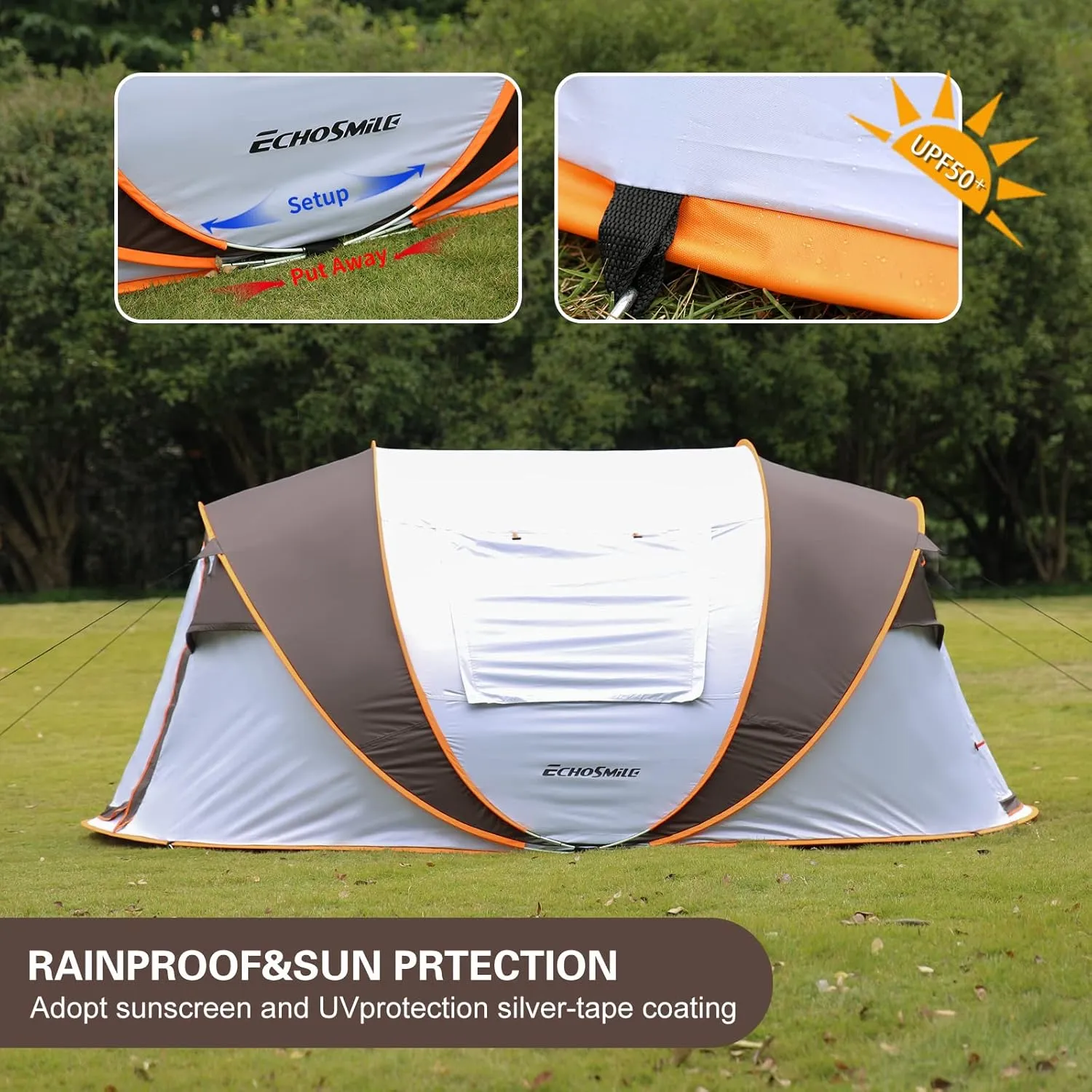 Camping Dome Tent is Suitable for 2/3/4/5 People, Waterproof, Spacious, Portable Backpack Tent, Suitable for Outdoor Camping/Hiking and Outdoor, Portable Tent