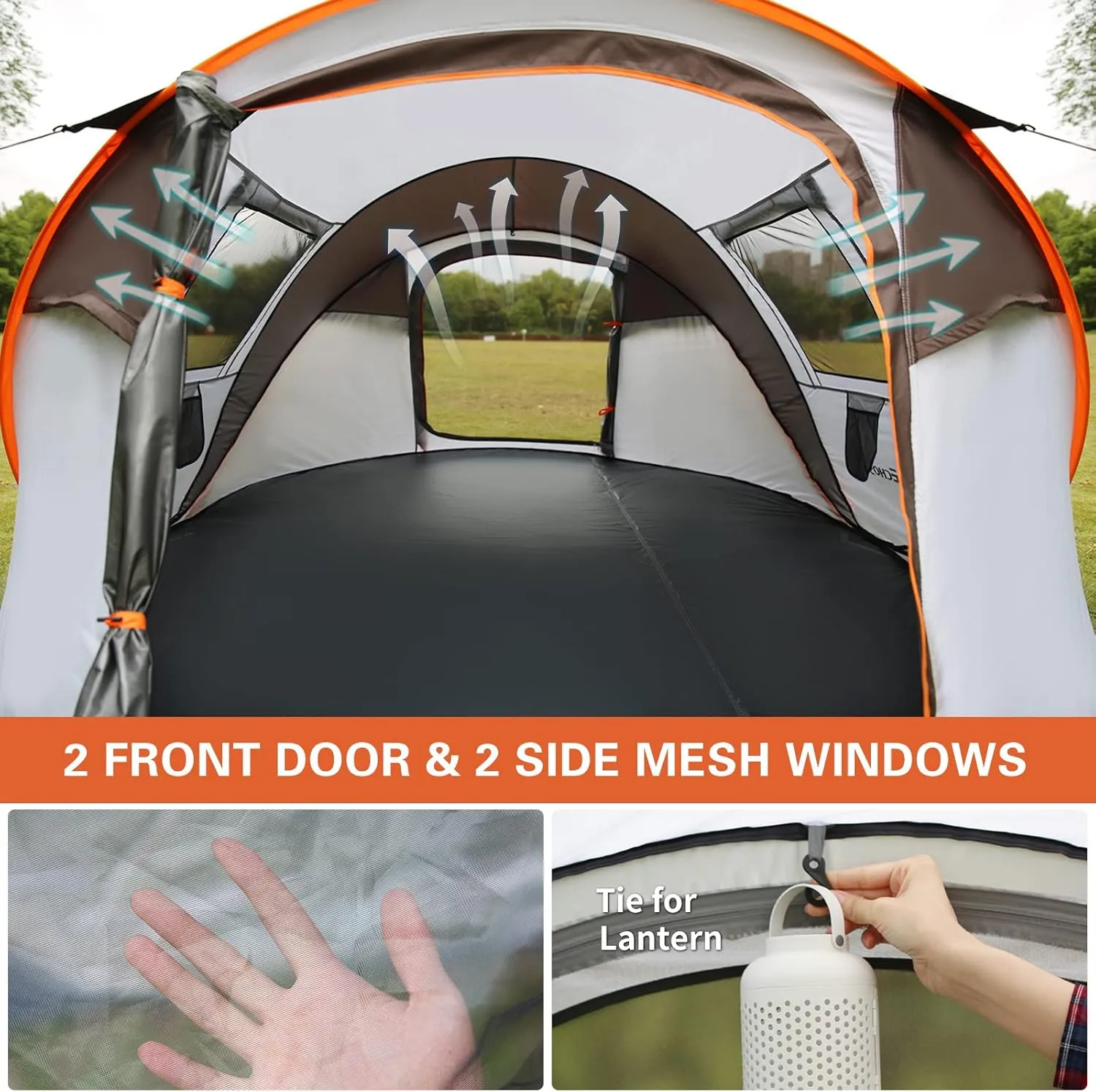 Camping Dome Tent is Suitable for 2/3/4/5 People, Waterproof, Spacious, Portable Backpack Tent, Suitable for Outdoor Camping/Hiking and Outdoor, Portable Tent