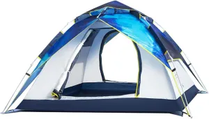 Camping Dome Tents Automatic Instant Pop-Up Tents, Double-Layer Thick Rainproof Lightweight for Four Seasons Hiking Outdoor Travel