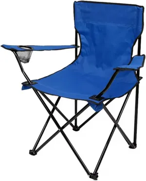 Camping Folding Chair Fishing Chair with Carrying Bag & Armrest Foldable Portable Camping Chair Heavy Duty for Garden Lawn Patio
