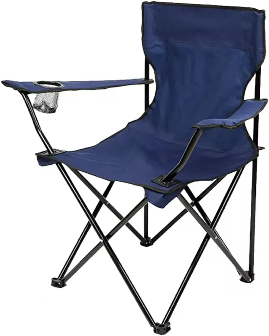 Camping Folding Chair Fishing Chair with Carrying Bag & Armrest Foldable Portable Camping Chair Heavy Duty for Travelling
