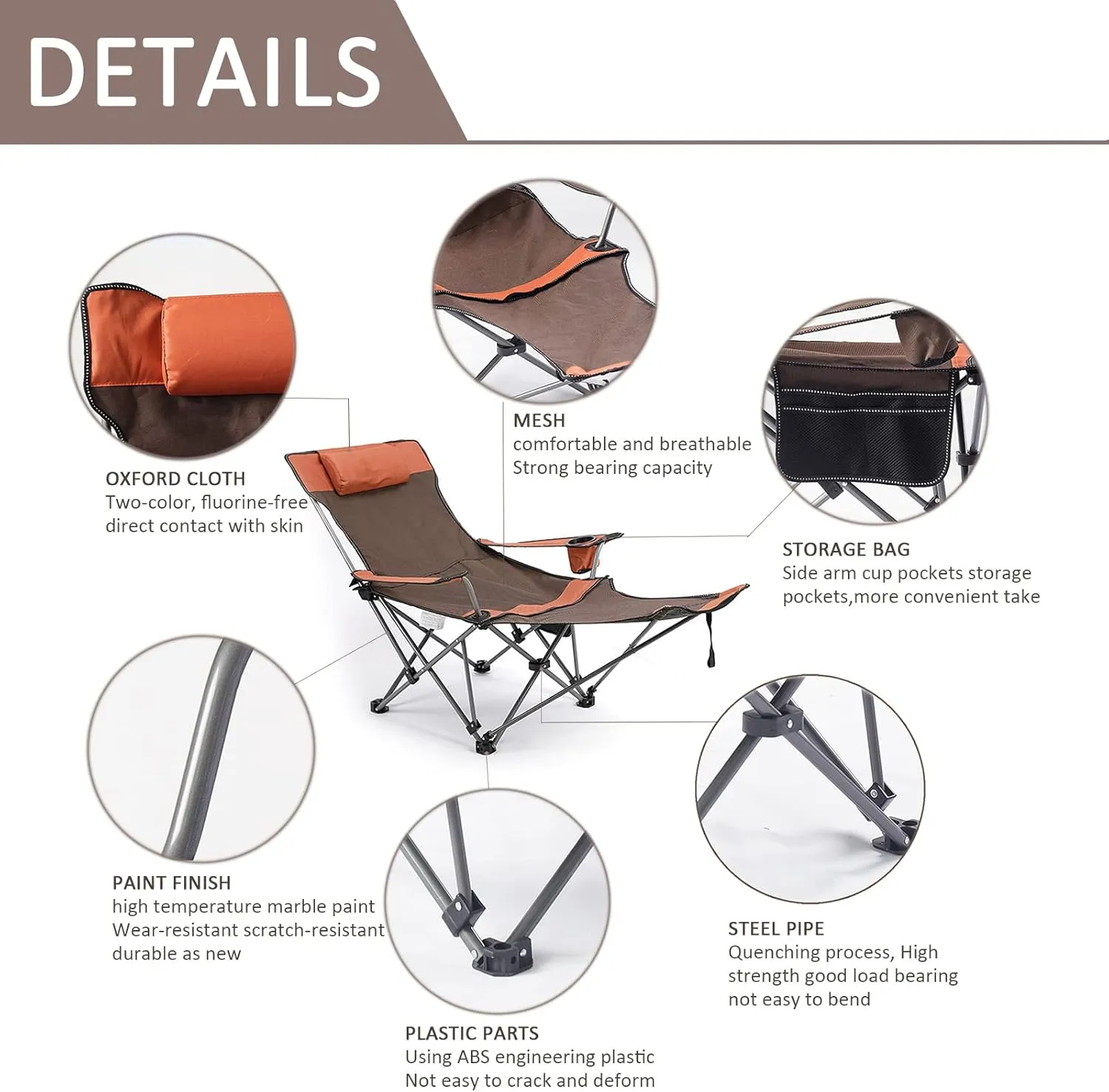 Camping Folding Chair Oversized for Outdoor Heavy Duty Foldable Camp Chair Outside for Adults, with Cup Bag and Storage Bag,Black