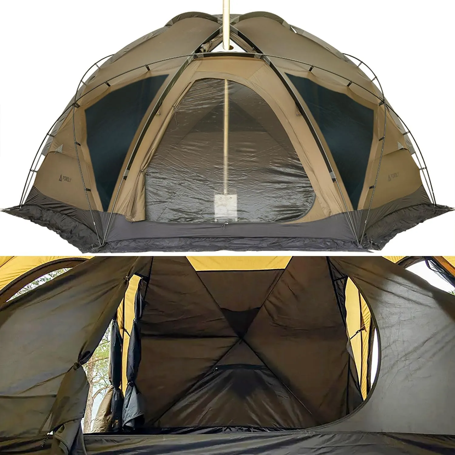 Camping Hot Tent Dome X6 Pro Tent Freestanding Wood Stove Tent and Inner Tent