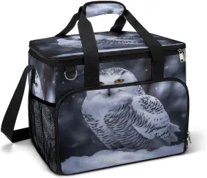 Camping Ice Pack, Arctic Owl Print Insulated Cooler Bag Large Capacity Ice Pack Portable Camping Cooler Outdoor Picnic Cooler, style