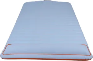 Camping Inflatable Bed Foldable Inflatable Sleeping Pad with Portable Press for Hiking (Blue)