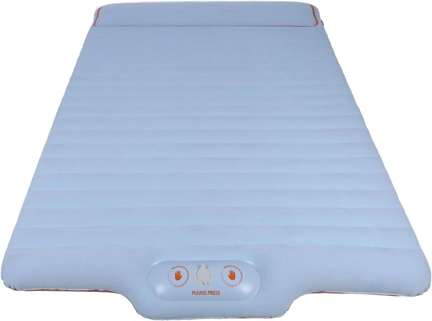 Camping Inflatable Bed Foldable Inflatable Sleeping Pad with Portable Press for Hiking (Blue)