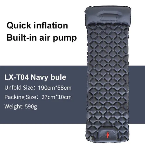 Camping Mat Inflatable Sleeping Pad Sleeping Mat Camping Mattress Double Sleeping Pad with Pump and Headrest