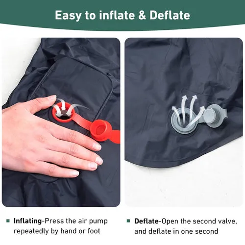 Camping Mat Inflatable Sleeping Pad Sleeping Mat Camping Mattress Double Sleeping Pad with Pump and Headrest