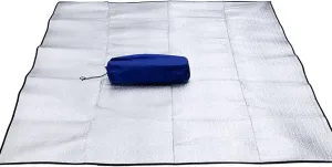 Camping Mat Picnic Blanket Beach Mattress Sleeping Pad Aluminum Foil EVA Foam Portable Tent Sleeping Mat for Outdoor Activities Camping Beach Picnics Silver 2x2M