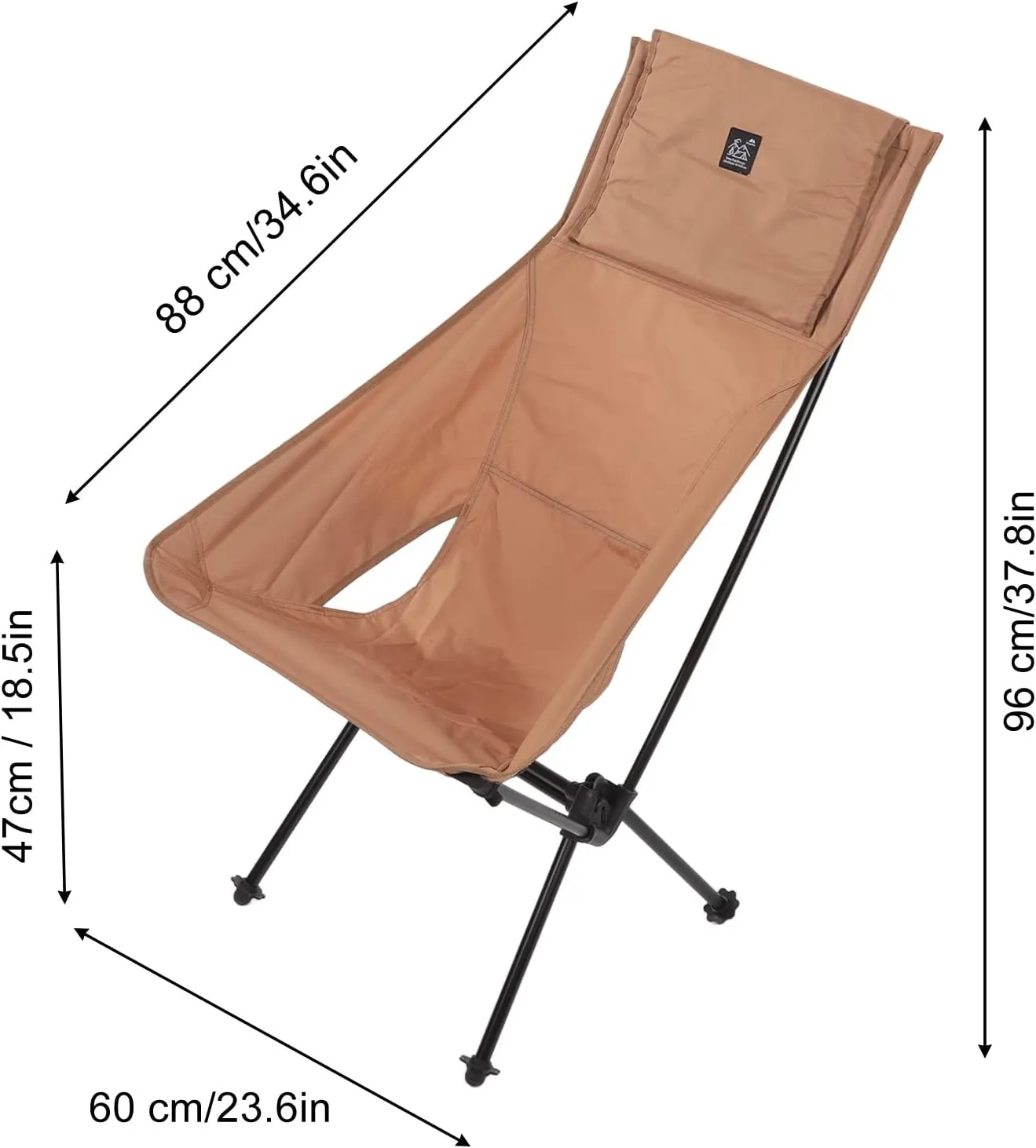 Camping Moon Chair, Portable Moon Chair with Carry Bag, Camping Backpacking Chair, Foldable Lightweight Sofa Chair with Soft Padded Seat for Hiking Camping Fishing Picnic