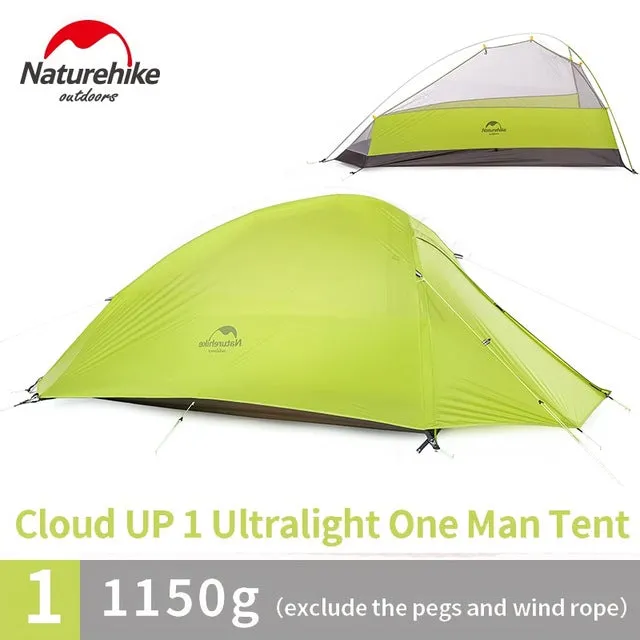 Camping On-sale gel Silica Outdoor Hiking Tent Ultralight Waterproof 3000  Tent Person 1-2 Tent New Year promotion Naturehike Layer Double