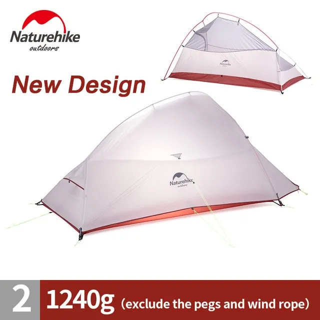 Camping On-sale gel Silica Outdoor Hiking Tent Ultralight Waterproof 3000  Tent Person 1-2 Tent New Year promotion Naturehike Layer Double