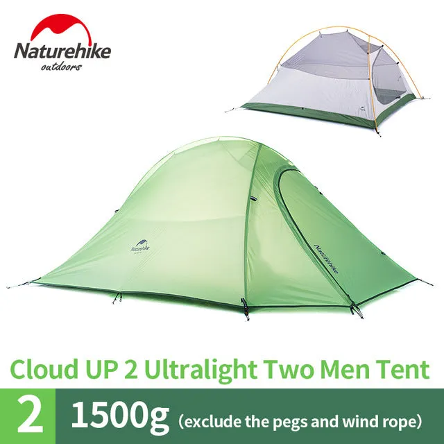 Camping On-sale gel Silica Outdoor Hiking Tent Ultralight Waterproof 3000  Tent Person 1-2 Tent New Year promotion Naturehike Layer Double