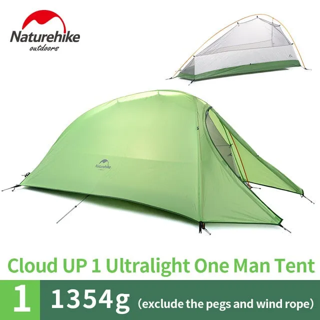 Camping On-sale gel Silica Outdoor Hiking Tent Ultralight Waterproof 3000  Tent Person 1-2 Tent New Year promotion Naturehike Layer Double