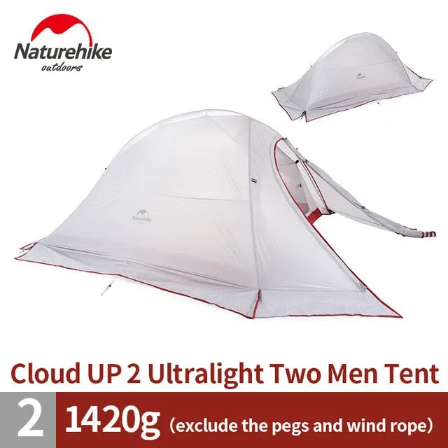 Camping On-sale gel Silica Outdoor Hiking Tent Ultralight Waterproof 3000  Tent Person 1-2 Tent New Year promotion Naturehike Layer Double
